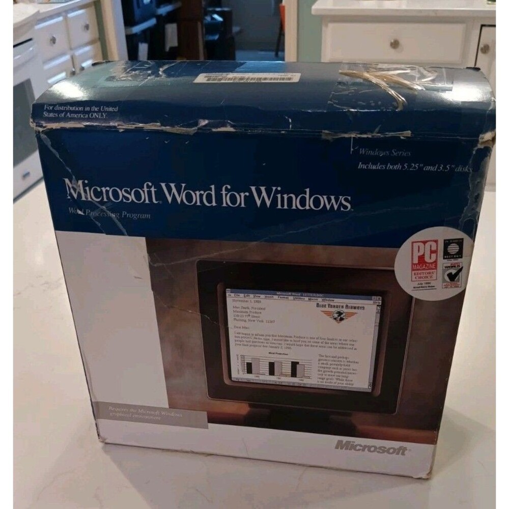 Microsoft Word for Windows 1.0 5.25 in Floppy Discs & All Manuals - 1st Edition